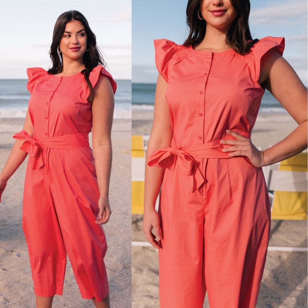 NWT Gal Meets Glam "Saffron" Watermelon Jumpsuit